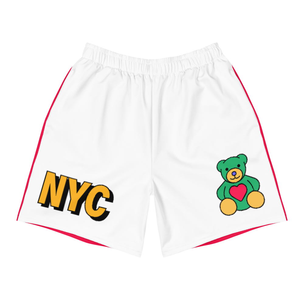 Red and White Bear Athletic Shorts